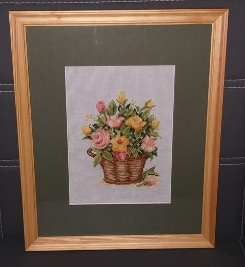 Blumenbild Kreuzstich