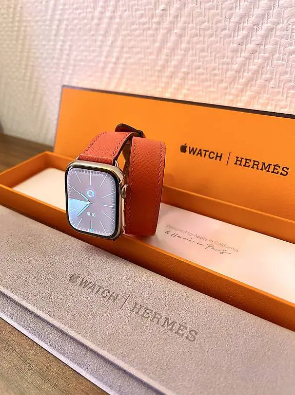 Hermès Apple Watch Double Tour Orange Band Neu