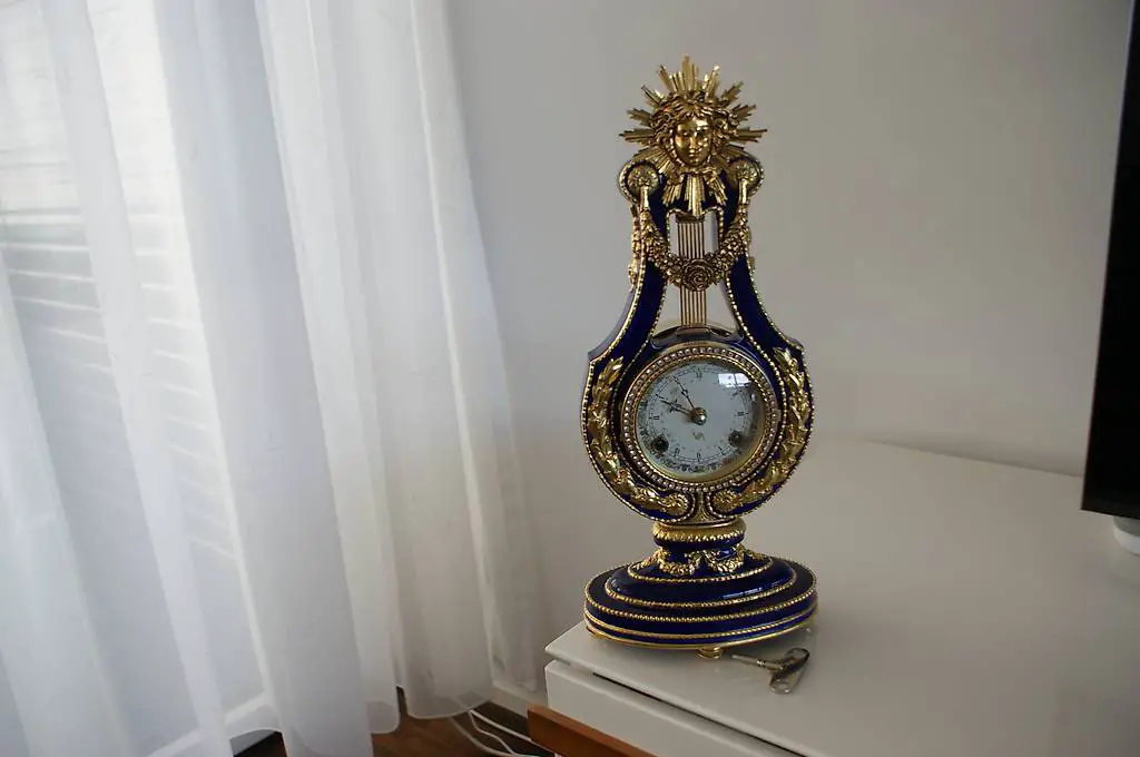 Antike Tisch Uhr Marie Antoinette Lyra Uhr