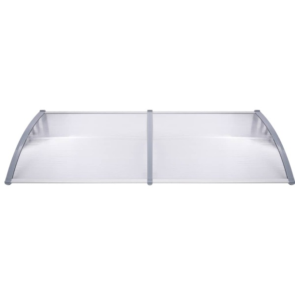  Türvordach Grau und Transparent 200×80 cm PC