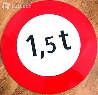 Signaltafel Höchstgewicht 1.5t