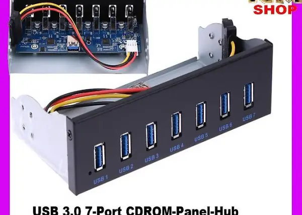  USB 3.0 8-Port-Frontplatten-Hub
