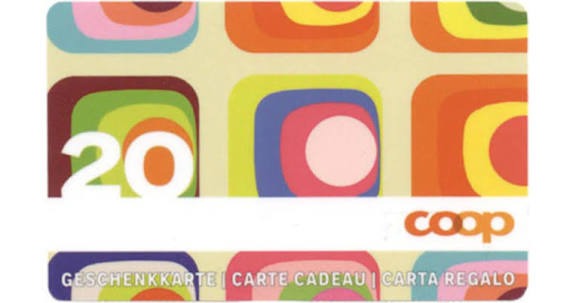 Coop geschenkkarte Wert 20 CHF