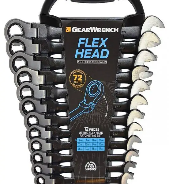  Ringmaulschlüssel mit Ratsche Schwenkbar