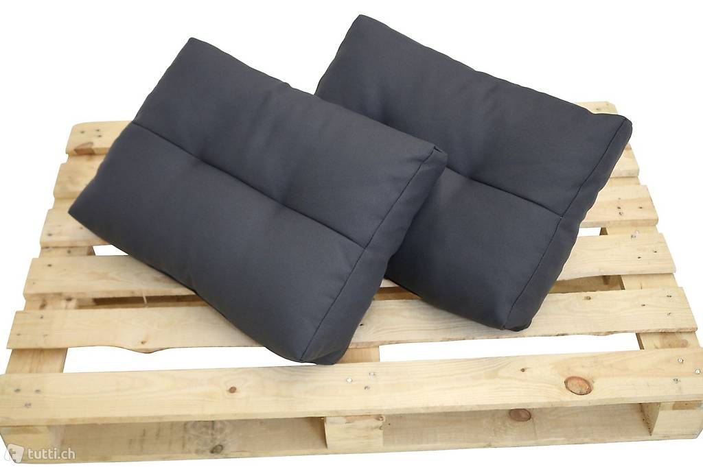  Palettenkissen Doppelpack für Palettenmöbel anthrazit