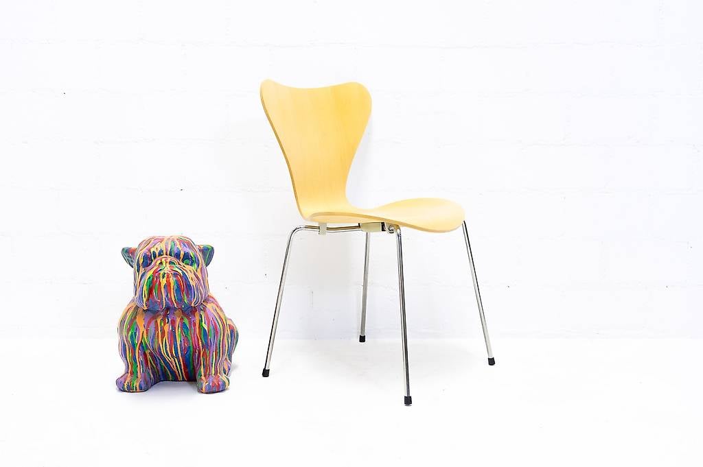 Fritz Hansen 3107 Stuhl Ahorn Natur - 3 Stück verfügbar