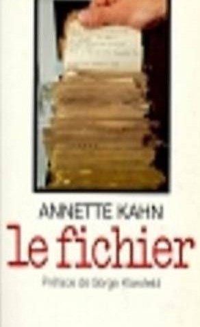 Livre "le fichier" - Annette Kahn