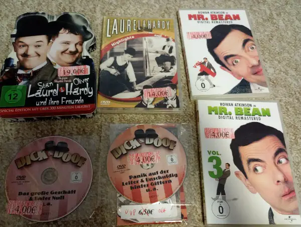 Dick und Doof, Mr. Bean CD, Filme