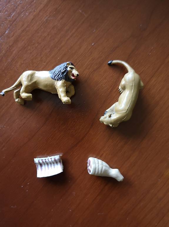 Daktari Tierfiguren der Firma Corgi, ca 60 Jahre alt