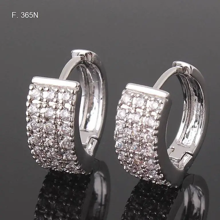 365N Elegante Zirkonia Kristall Ohrringe