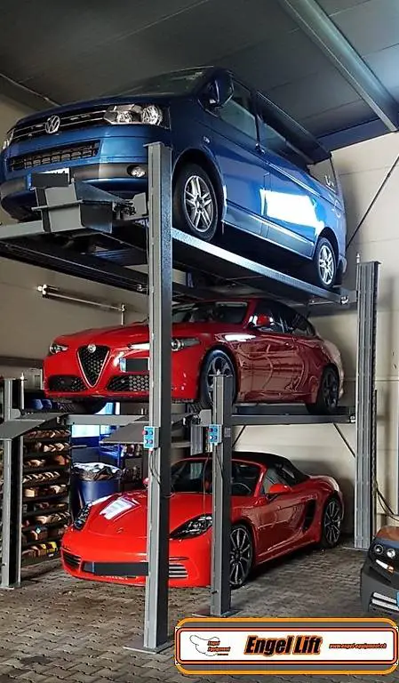 4-säulen triple parkhebebühne (2x 2700kg oder 2x3.000kg.)