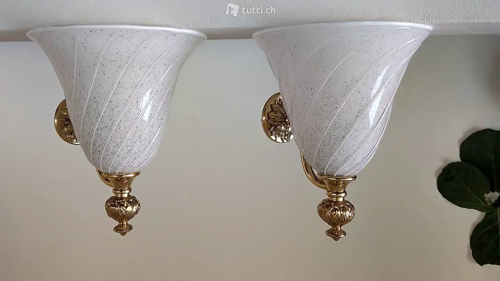  Paar Effetre International Murano Glas Stilleuchten