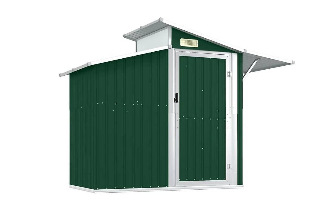 Geräteschuppen Grün 270x130x208,5 cm Verzinkter Stahl