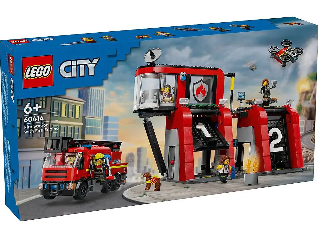 Lego 60414 Feuerwehrstation mit Drehleiterfahrzeug