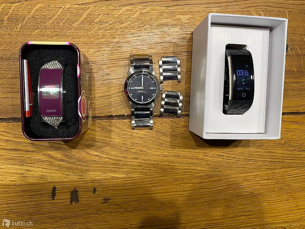 Diverse Uhren Breil, Esprit, smart wristband