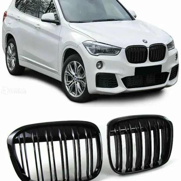  Kühlergrill Nieren schwarz glänzend für BMW X1 F48 14-19