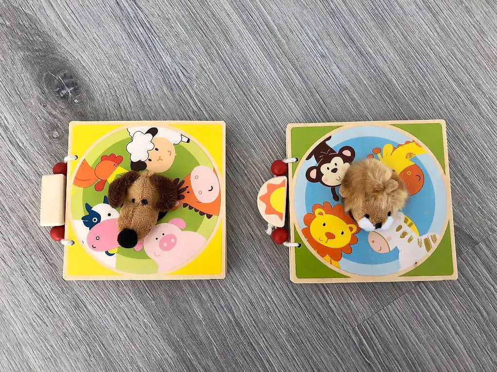 NEU: Holz-Buch mit Fingerpuppe / Fingerpuppenbuch aus Holz