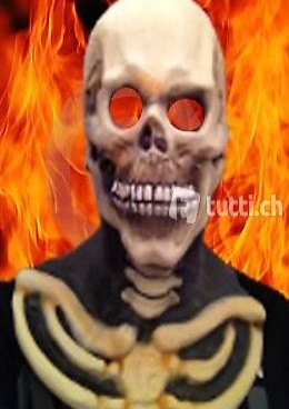 Horrormaske Totenkopf f Fasnacht Skull Halloween Party