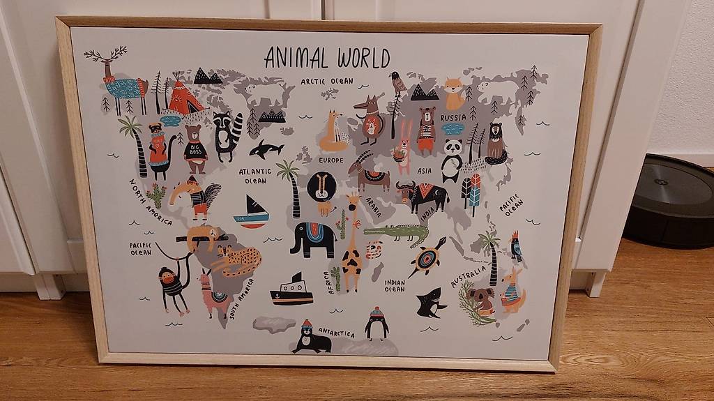 Wandbild Animal World Kinderzimmer 50 x 70cm