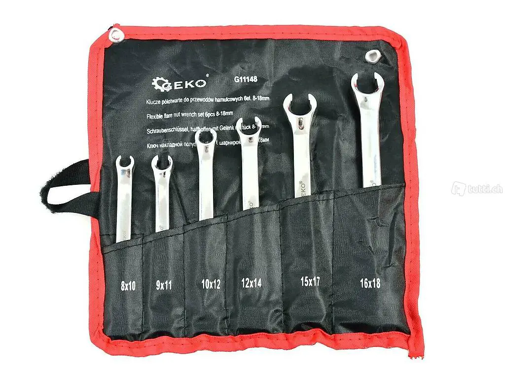  Halboffene Schraubenschlüssel für Bremsleitungen 6el. 8-18 m