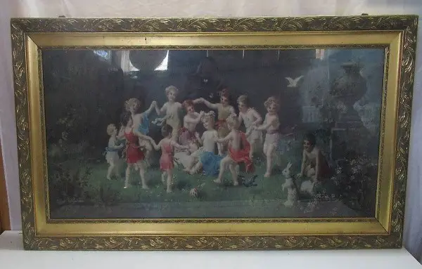  Steindruck Hans Zatzka Tanzende Engel