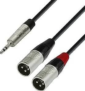 Flexibles Audiokabel 1.8m, 3.5mm auf 2x XLR