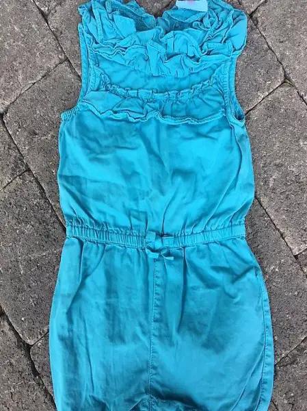 Süsser mädchen Sommeroverall türkis - grösse 80
