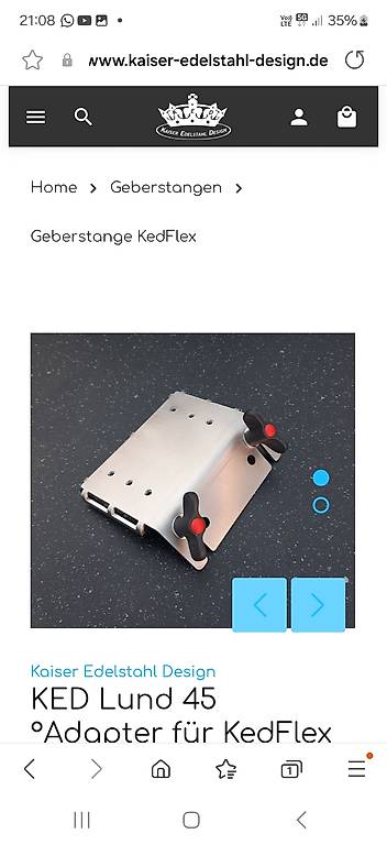 Geberstange KED Lund Xpress Boot Fischerboot