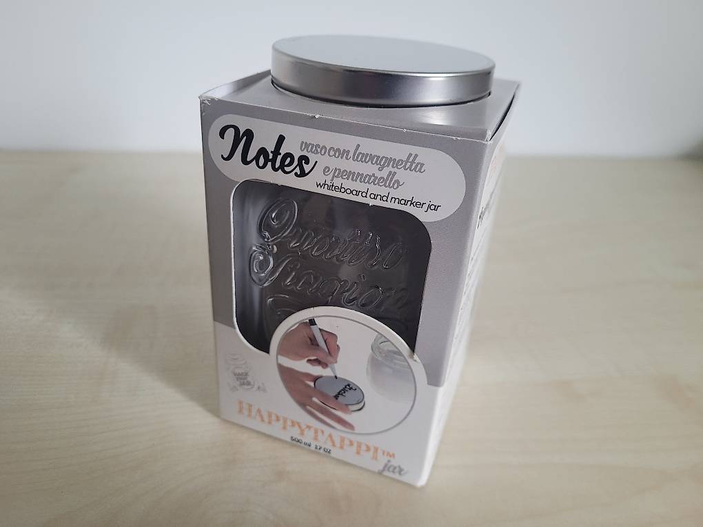 Einmachglas mit Whiteboard-Deckel neu Happytappi Jar