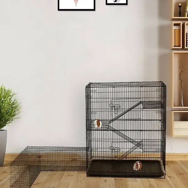  Kleintierkäfig Nagerkäfig mit L-förmigen Kanal Tierkäfig