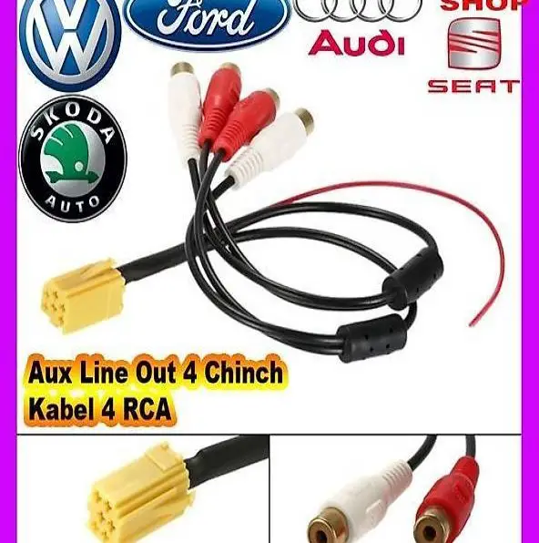  Aux Line Out 4 Chinch Kabel 4 RCA Stecke