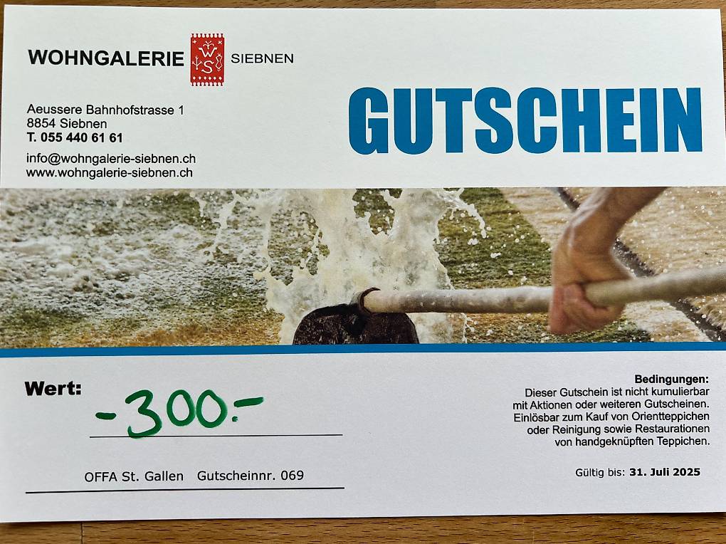 Teppichreinigung Siebnen Gutschein