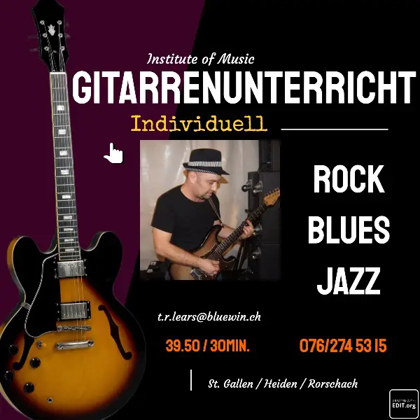 Gitarrenunterricht im Kanton St. Gallen