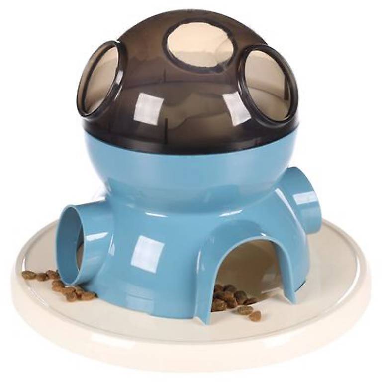 Katzenspielzeug Diso Leckerli-Spender Weiss und Blau