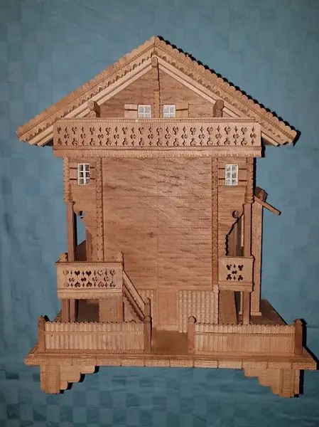  Bienzer Schnitzerei Haus Holzkiste