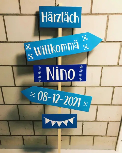 Geburtsschild - Wegweiser - Geburtstafel zu verkaufen