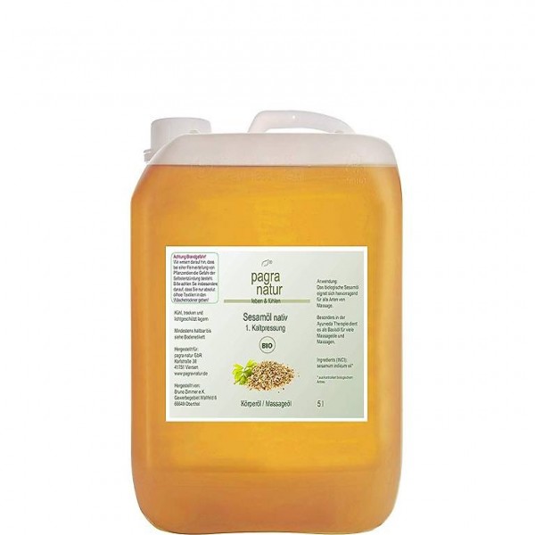  Sesamöl nativ bio* 1. Kaltpressung, 5l Kanister