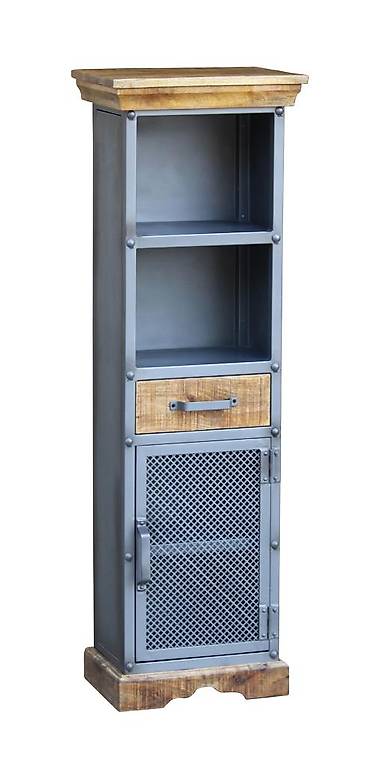 Hochschrank Holz Industrial SAMO