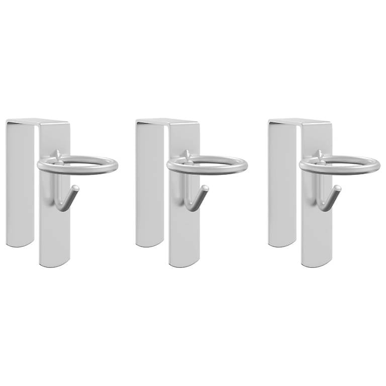 Eimerhaken 3 Stk. Tragbar Silbern Stahl 827373