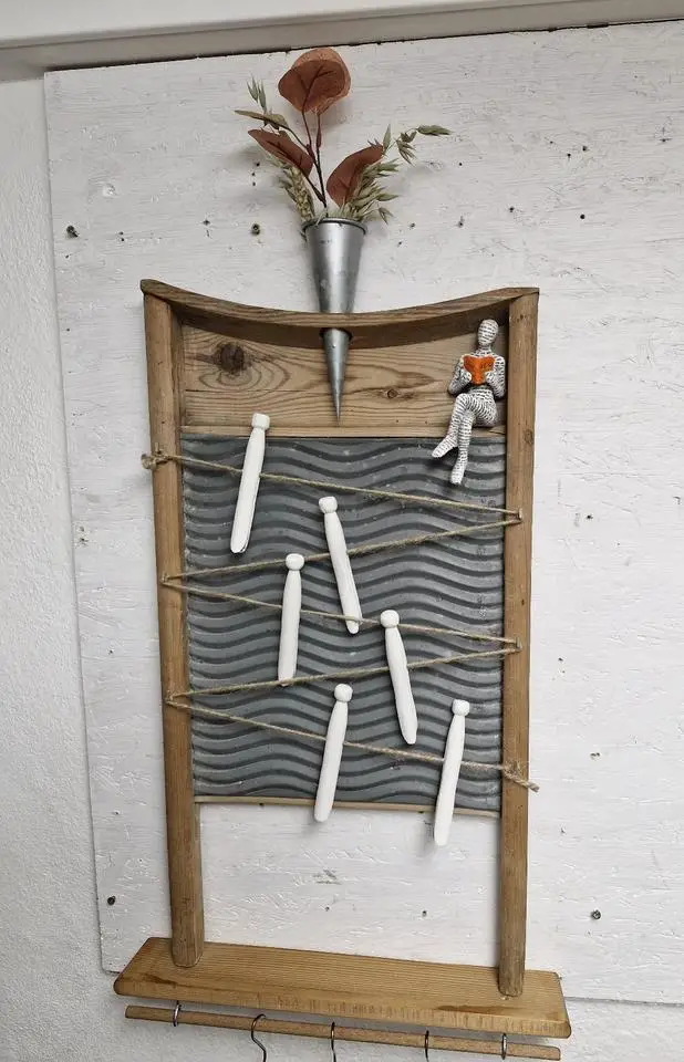 Memoboard, Waschbrett, antik, Deko, Regal, Upcycling
