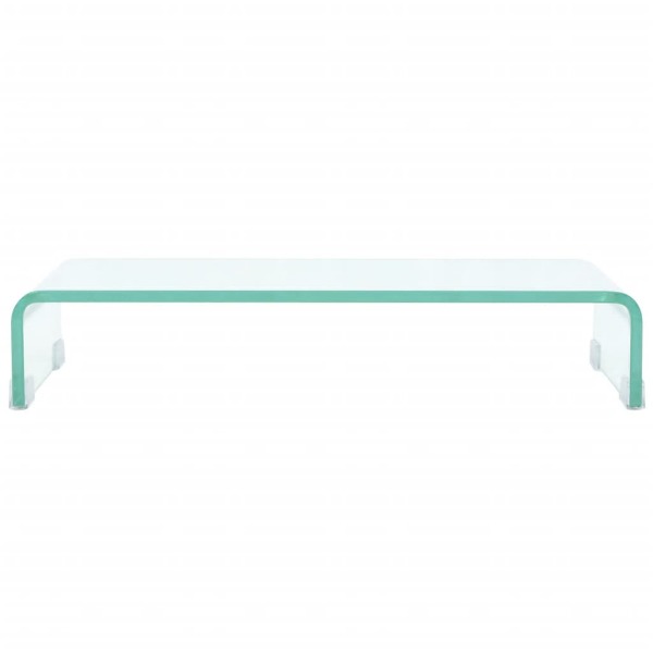  TV-Tisch/Bildschirmerhöhung Glas Transparent 60x25x11 cm