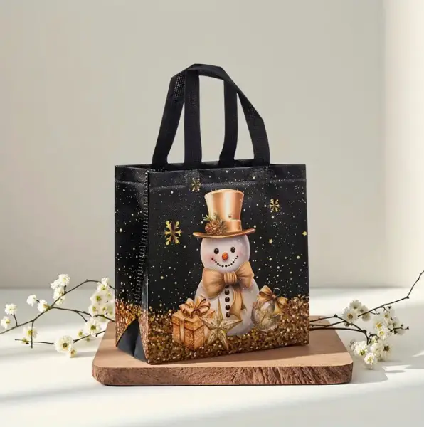 Weihnachtsgeschenktasche - Schneemann