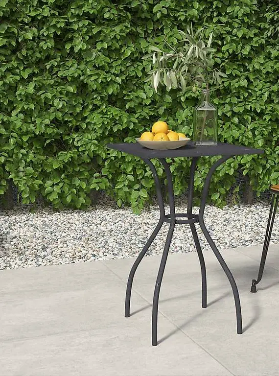 Gartentisch Anthrazit 50x50x72 cm Stahlgitter