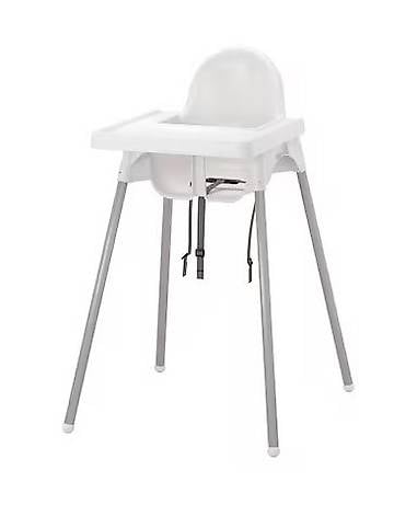 Kinderhochstuhl, weicher, gelber Sitzauflage zu verkaufen.