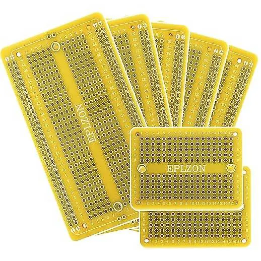 Doppelseitige Leiterplatte 90 g, 7 Stück, vergoldet