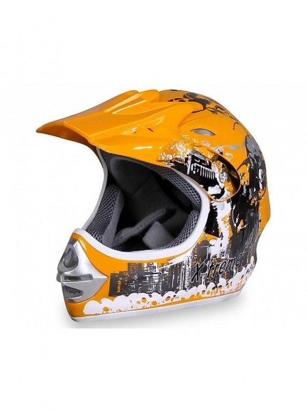  X-treme Kinder Cross Helm in der Farbe Gelb- an Lager
