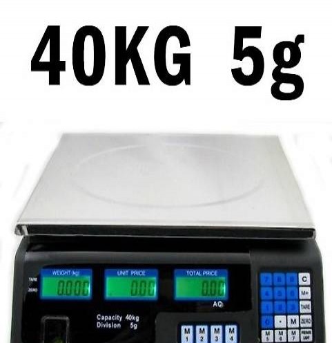  Preisrechenwaage (40 kg / 5 g) Edelstahl Waage