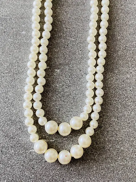 neue perlenkette 2-reihig