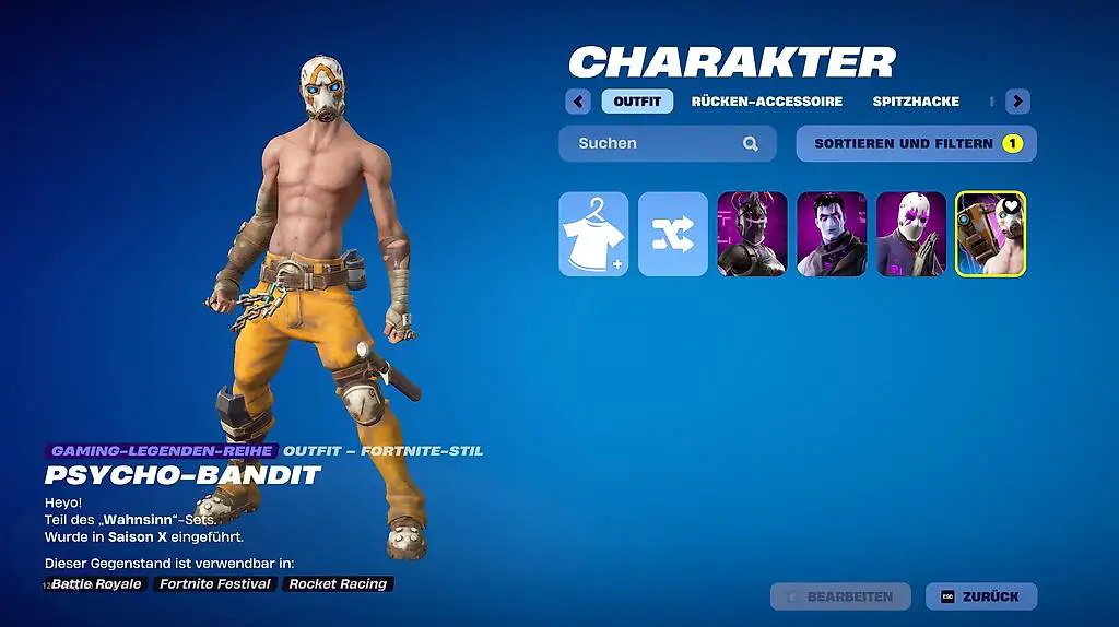 Fortnite Account mit seltenem Skin (Psycho Bandit) & GTA