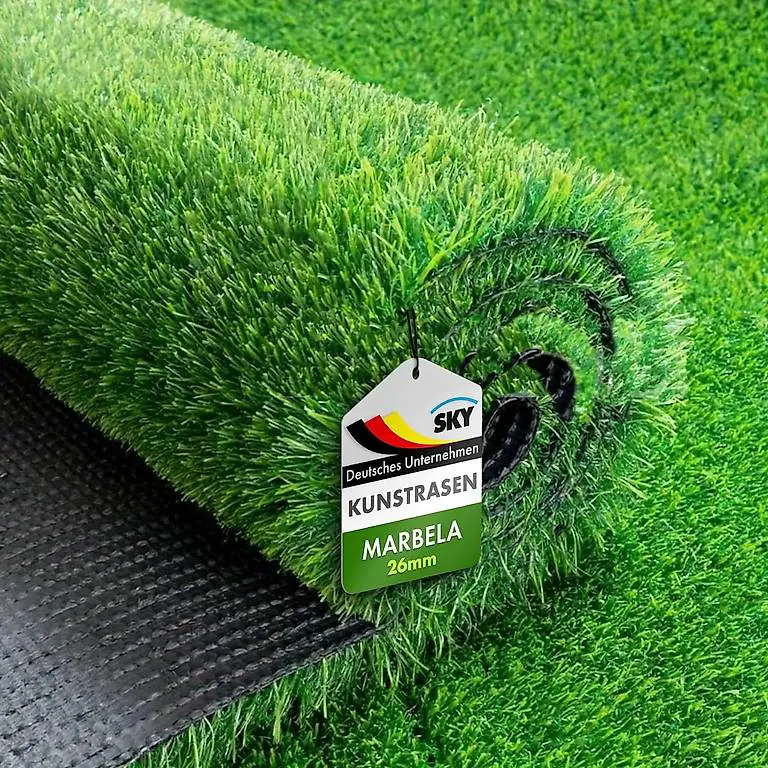 SKY Kunstrasen Outdoor Rasenteppich Meterware - Grasteppich